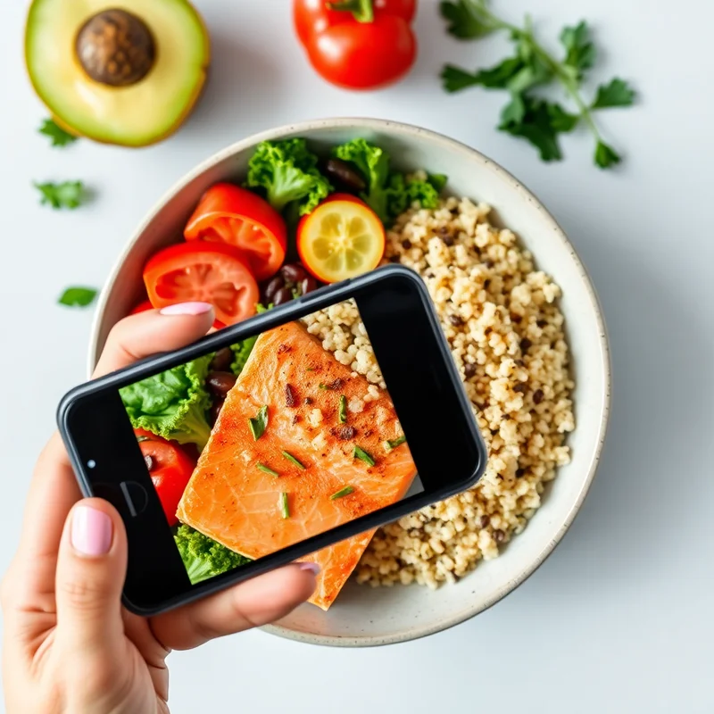 Meal being photographed for AI-assisted nutrition logging in Shape Journey